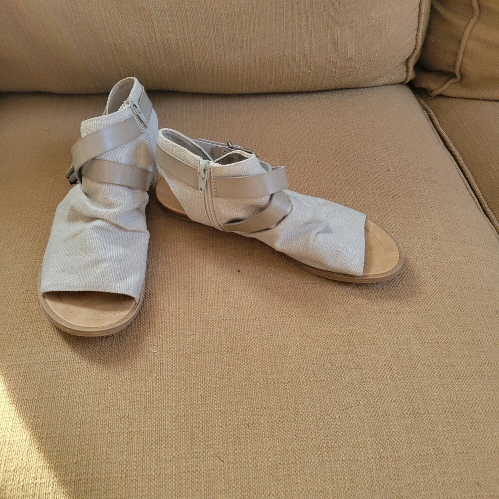 Blowfish Gray Balla Wedge Gray Sandals Shoes, Size 7.5